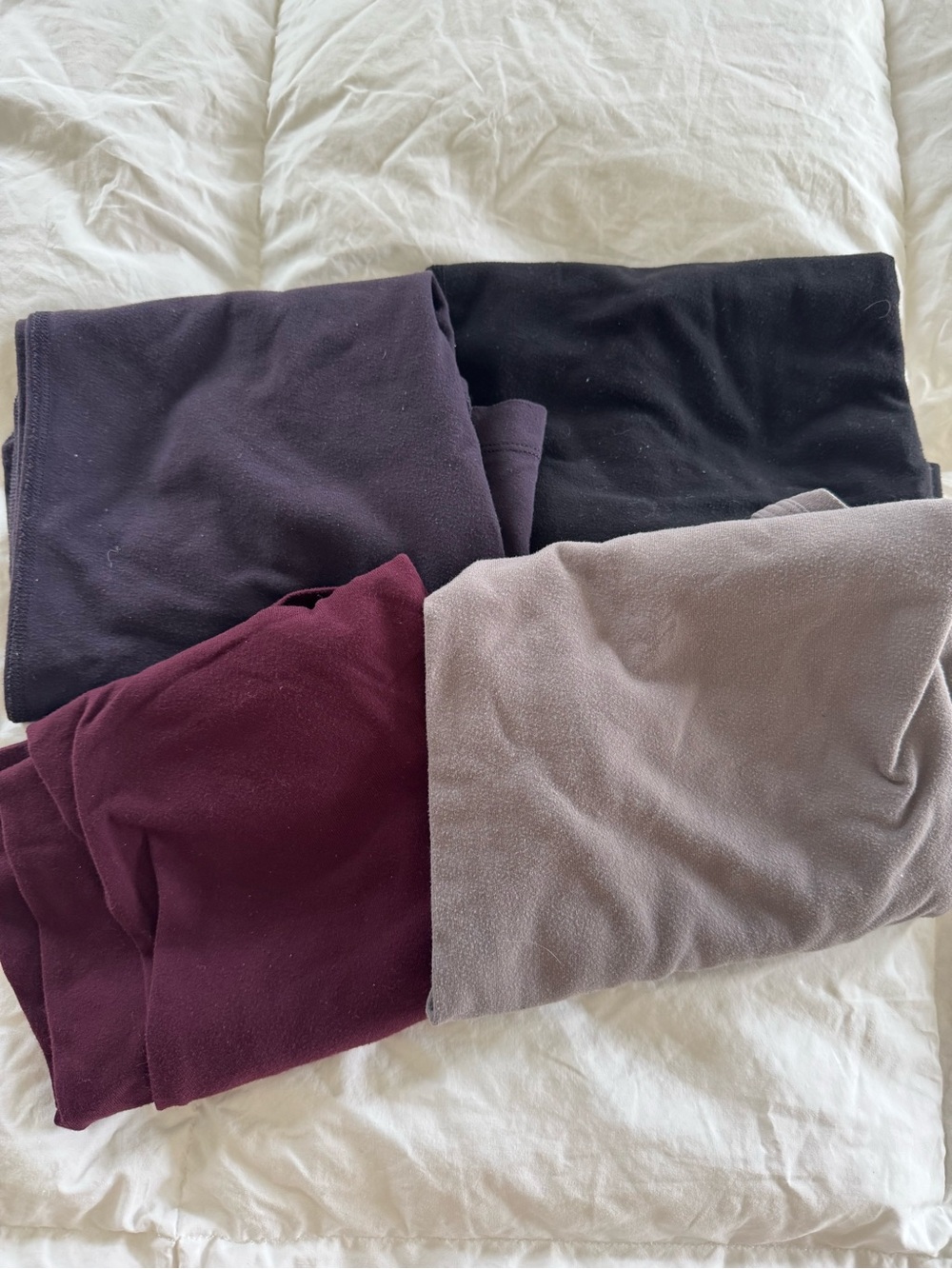 Lululemon racerback tanks in Taupe, Burgundy, Black, and Deep Plum - Picture 2 of 5